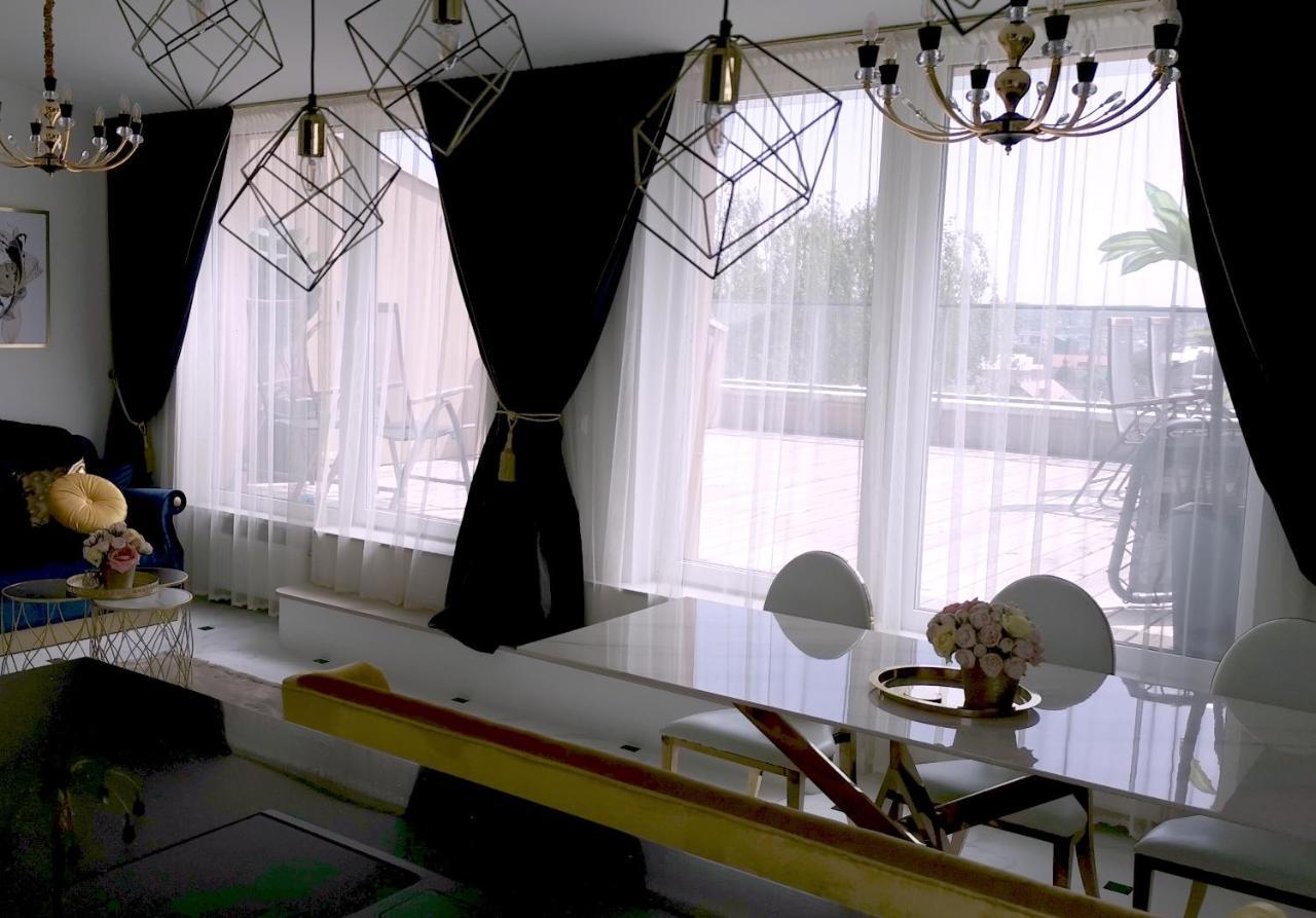 Luxury Penthouse With Large Terrace & Panoramic Old Town View Apartment Vilnius Luaran gambar