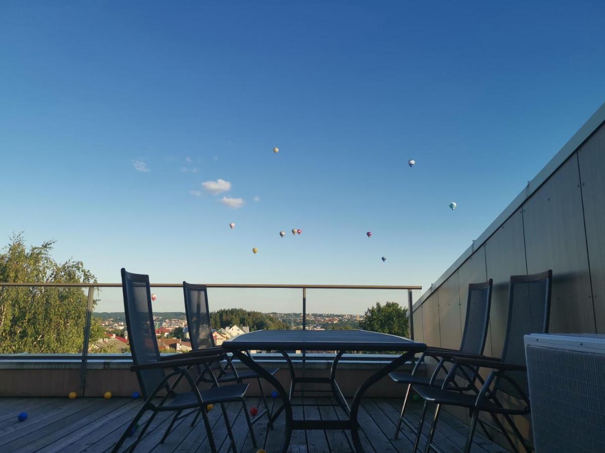 Luxury Penthouse With Large Terrace & Panoramic Old Town View Apartment Vilnius Luaran gambar