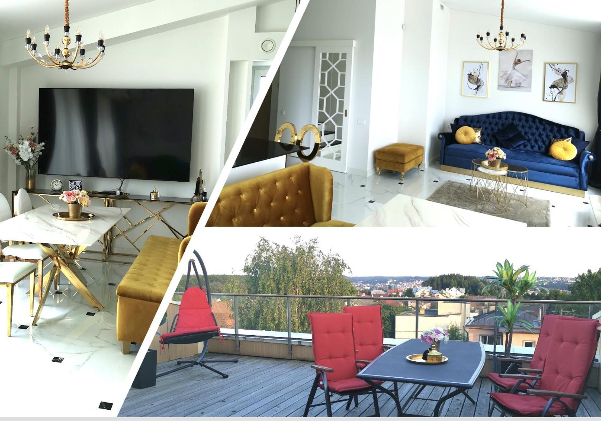 Luxury Penthouse With Large Terrace & Panoramic Old Town View Apartment Vilnius Luaran gambar